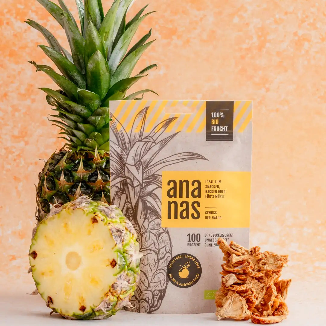 Getrocknete Bio-Ananas, exotisch süß und naturbelassenlafiya-food