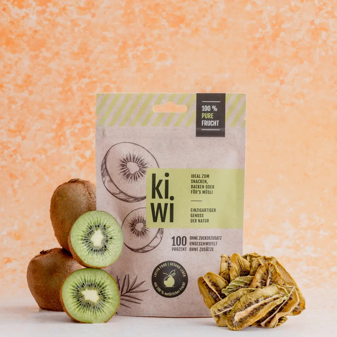 Getrocknete Kiwi-Scheiben, fruchtig-säuerlich und ohne Zuckerzusatzlafiya-food